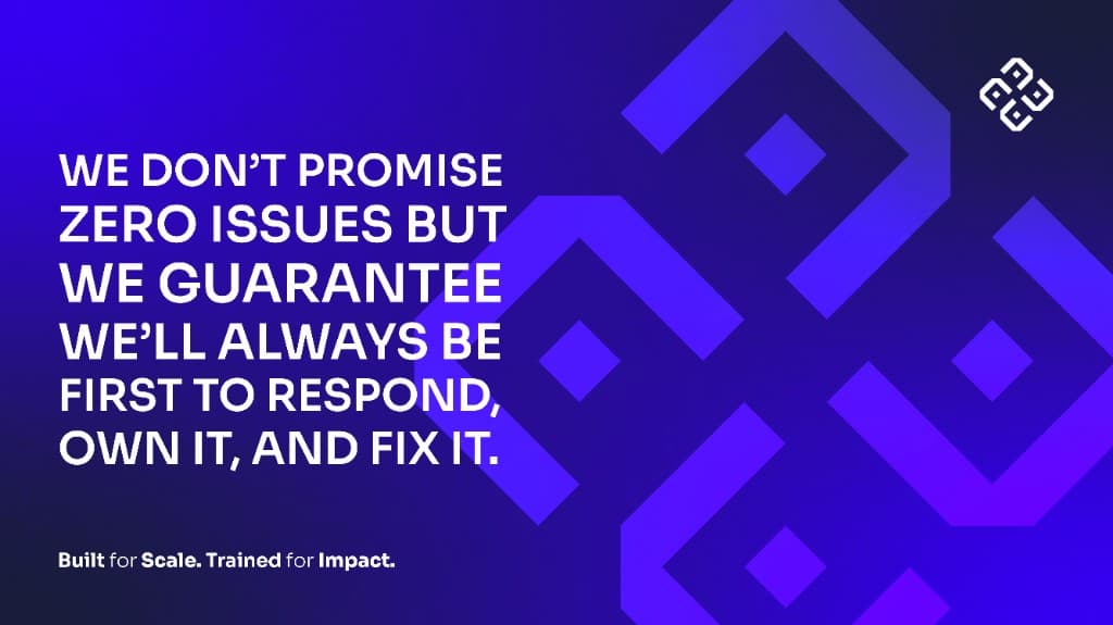 Promise visual from profile about response and issue ownership